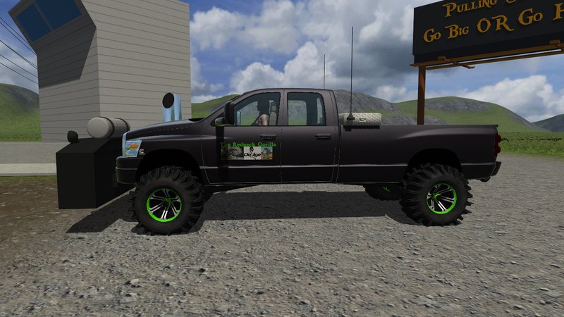 the-redneck-gorilla-pulling-truck 1