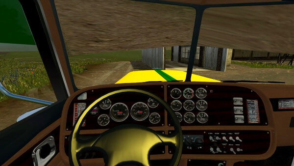 peterbilt 388 yellow green 2